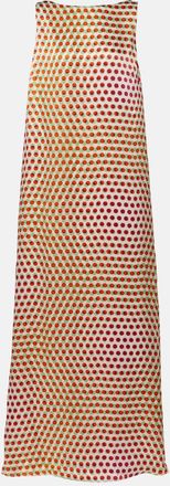 Dries Van Noten Abito lungo in seta a pois