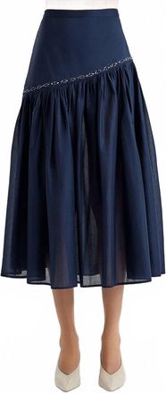 Merlette Elinga Midi Skirt In Navy