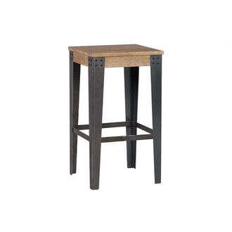 Miliboo Miliboo - Taburete Dise&ntilde;o Industrial Metal Y Madera 65cm Madison