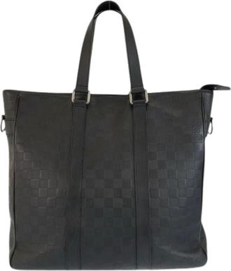 Louis Vuitton Pre-owned Tote Bags, male, Black, Size: ONE SIZE Pre-owned Damier Infini Tote Bag