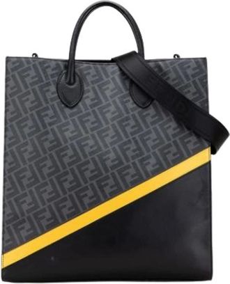 Fendi Pre-owned Tote Bags, male, Black, Size: ONE SIZE Pre-owned Plastic fendi-bags
