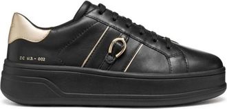 Geox Spherica Ecub-2 - Dames - Sneakers - Zwart - 41 EU - Leer - Schoenen