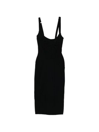 The Attico Black Panel Midi Dress