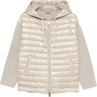 Herno Off White Quilted Hood Jacket