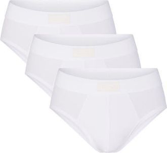 SKIMS 3-Pack Cotton & Modal Blend Briefs in Chalk at Nordstrom, Size X-Large