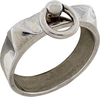 Herm&egrave;s Collier De Chien Silver Silver 925 Band Ring (Pre-Owned)