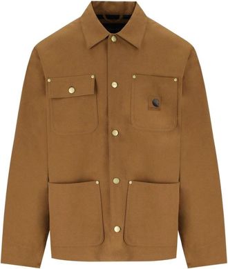 Carhartt Work in Progress Kunstsu&egrave;de Hamilton Jas - Heren - Zomerjassen - Bruin - XL - Su&egrave;de - Jassen