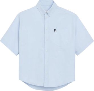 Ami Ami De Coeur short-sleeve shirt - men - Cotton - 38 - Blue
