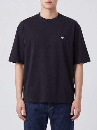 Emporio Armani T-shirt relaxed fit in cotone con logo Eagle a contrasto