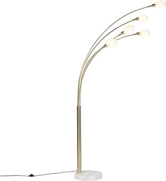 QAZQA L&aacute;mpara de pie Art Deco oro 5-luces