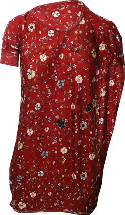 Alexander McQueen Alexander McQueen Asymmetrische Jurk met Gedrapeerde Achterkant en Bloemenprint in Veelkleurige Wol