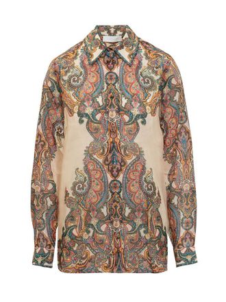 Zimmermann Ottie Oversize Multi Paisley Shirt
