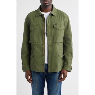 AG - Adriano Goldschmied Anderson Ripstop Cotton Field Jacket in Sulfur Coastal Moss at Nordstrom, Size Xx-Large