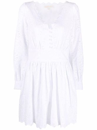Michael Michael Kors broderie anglaise cotton dress - White
