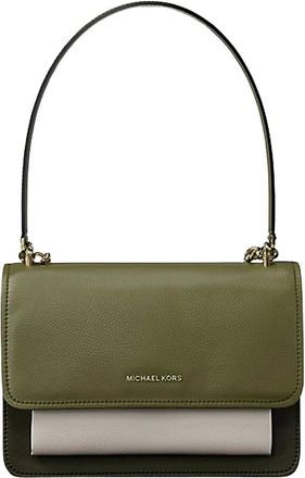 Michael Kors Cross Body Bags, female, Green, ONE SIZE, Color-Block Leather Crossbody Claire XS