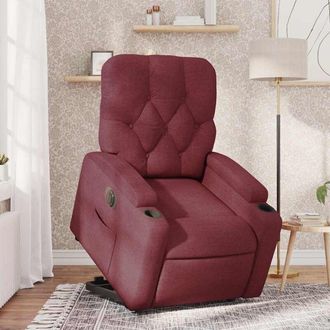 vidaXL Vidaxl - Sill&oacute;n El&eacute;ctrico Reclinable Elevable De Tela Rojo Tinto