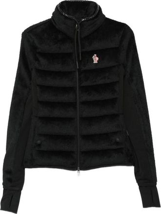 Moncler Black Qulited Mock Collar Jacket