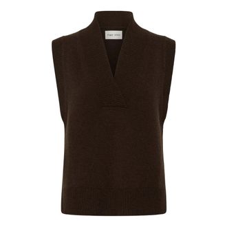 Part Two Jersey de punto con cuello en V - Knitwear - Mujer - Marr&oacute;n - 2XL