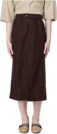 Colmar Gonna Midi in Lino - - Sport - Donna - Marrone - S