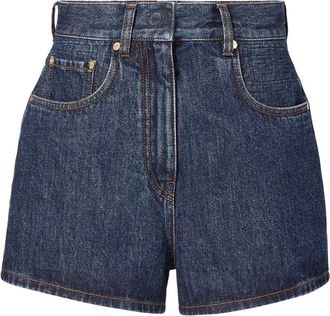 Fendi Flared Five-Pocket Shorts - Dames - Denim shorts - Blauw - S - Katoen - Korte Broeken