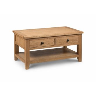 Julian Bowen Astoria Coffee Table With 2 Drawers 1m - Oak - Julian Bowen | TJ Hughes