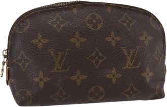 Louis Vuitton Pre-owned Clutches, female, Brown, Size: ONE SIZE Pre-owned Canvas Pouch