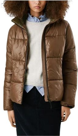 Pepe Jeans London Korte Sussy Jas- Trendy Urban Stijl - Dames - Winterjassen - Bruin - M - Jassen