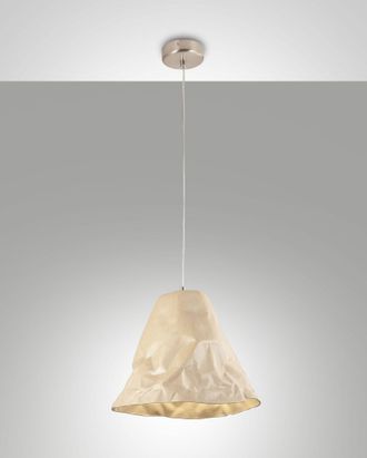 Fabas Luce Lampada A Sospensione Crumple In Ceramica E Metallo Kaki, Attacco E27, Design Elegante E Moderno, Ideale Per Illuminazione DInterni