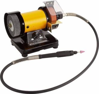 Trade Shop Trade Shop - Smerigliatrice Da Banco Mola Levigatrice Lucidatrice Elettrico 300watt 10000 Rpm