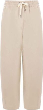 Brunello Cucinelli Light Beige Relaxed Trousers, Size X-Small