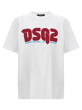 Dsquared2 White Logo print T-shirt