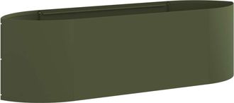 vidaXL Cama De Jard&iacute;n Elevada Verde Oliva 140 X 40 X 40 Cm Acero Vidaxl