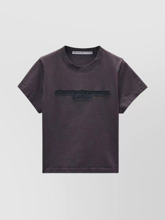 Alexander Wang cotton logo-embroidered jersey t-shirt
