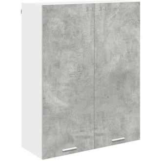 vidaXL Mueble Colgante Con Puerta Gris Concreto 80 X 31 X 100 Cm Vidaxl
