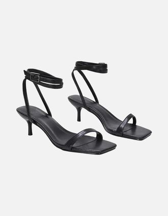 XY London Womens XY London Womens/Ladies Nikita Strappy Low Kitten Heel Sandals - Black - Size: 3
