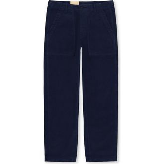 Fortela Newfatigue Twill Cotton Fatigue Trousers in Blue at Nordstrom, Size 35 Eu