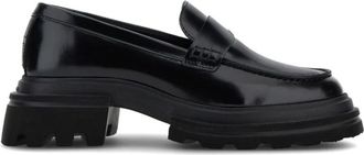 Hogan Zwarte Mocassins voor Vrouwen - Dames - Loafers - Zwart - 40 EU - Leer - Schoenen