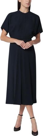 Victoria Beckham Eleanor Midi Jurk - Dames - Jurken - Blauw - Maat: XS Viscose