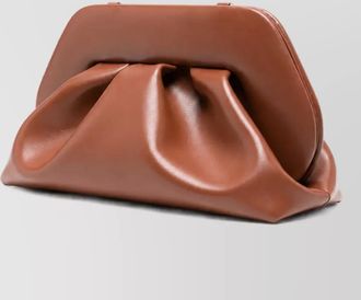 Themoir&egrave; bios medium leather ruched clutch bag