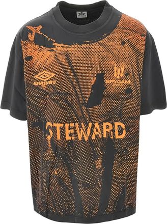 Umbro Steward printed T-shirt - men - Cotton - M - Grey