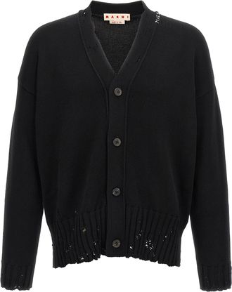 Marni C&aacute;rdigan de bordado del logotipo de Marni