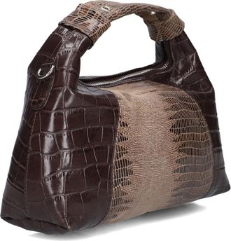 N&uacute;noo Dandy Schoudertas - Dames - Handtassen - Bruin - ONE Size - Katoen - Tassen