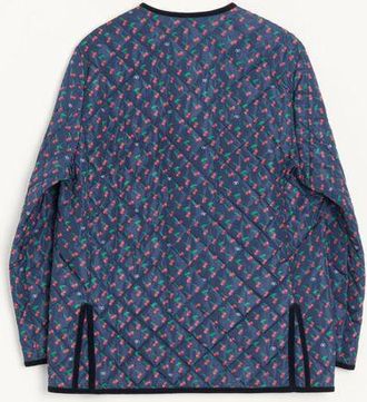 Valentino Giacca Valentino in nylon trapuntata con stampa Cherryfic Uomo BLU/ROSSO 44