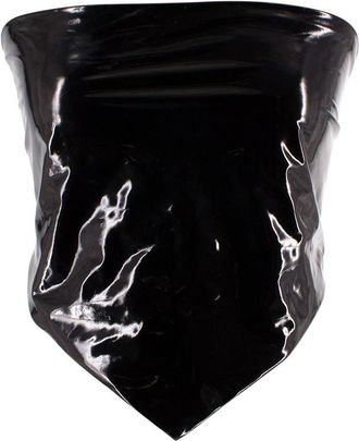 Rotate Black PVC Coated Bandana Crop Top Size XS