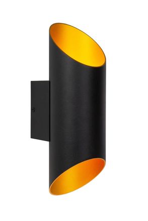 Lucide L&aacute;mpara de pared de metal 1xG9, negro
