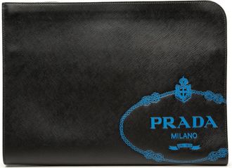Prada Pre-owned Prada Saffiano Logo Clutch Unisex NODSAL5L5OT3VE8V