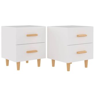 Berkfield Home Bed Cabinets 2 pcs White 40x35x47.5 cm