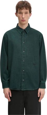 032c Goya Denim Shirt - Heren - Spijkeroverhemden - Groen - XL - Denim - Overhemden
