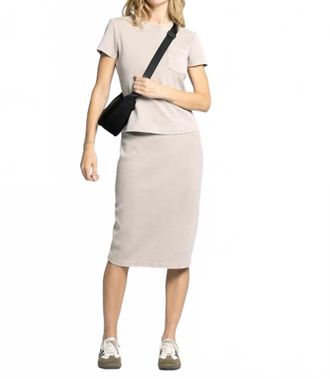 Thread & Supply Ginny Midi Skirt In Taupe
