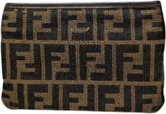 Fendi Pre-owned Clutches, female, Brown, Size: ONE SIZE Pre-owned Vintage Leather Clutch